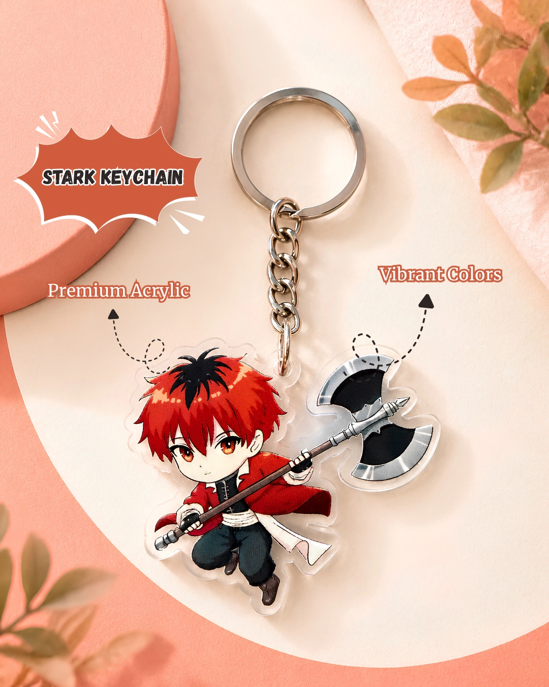 Stark Premium Hanging Keychain For Bags, Backpack Accessory, Keyring & Anime Gift
