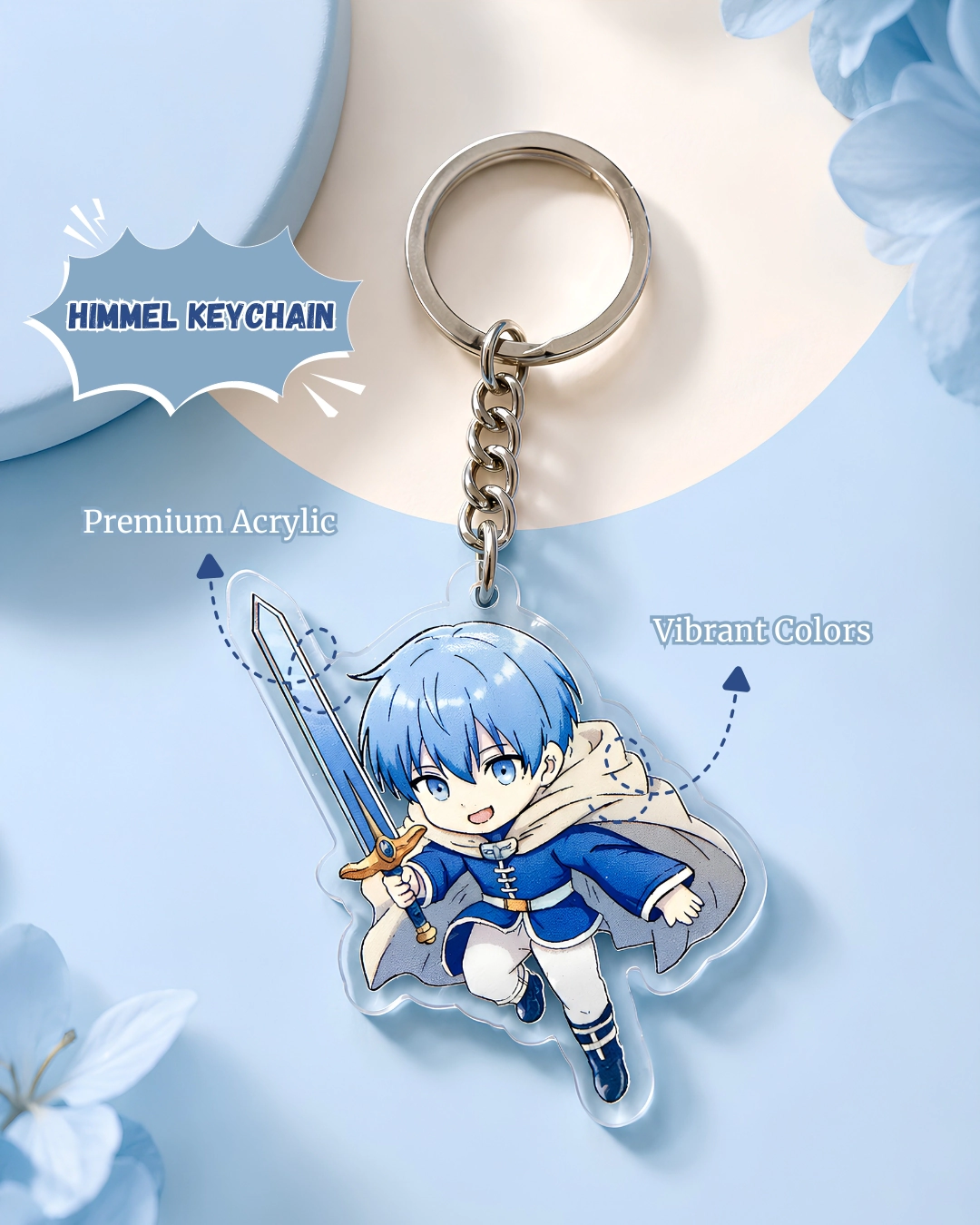 Himmel Premium Hanging keychain For Bags, Backpack Accessory, Keyring & Anime Gift