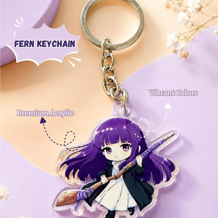 Fern Premium hanging Keychain For Bags, Backpack Accessory, Keyring & Anime Gift