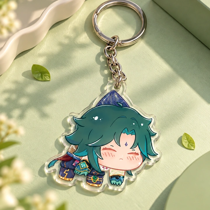 Genshin Impact Xiao Transparent Acrylic Hanging Keychain for Bags & Backpacks